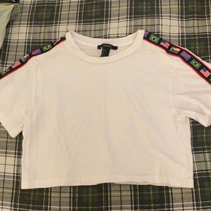 Crop top with flags
